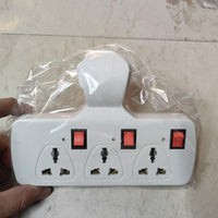 3 Pin Multi Plug Point  Cordless Wall Socket Extension Board